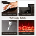 thumbnail image 4 of Gymax 70'' Fireplace TV Stand Media W/ 28.5'' 750W/1500W Electric Fireplace Brown, 4 of 10