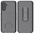 thumbnail image 2 of Case with Clip for Galaxy A14 5G (2023), Nakedcellphone Slim Hard Shell Phone Cover with Kickstand and [Rotating/Ratchet] Belt Hip Holster Combo for Samsung SM-A146 - Black, 2 of 7