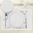 thumbnail image 3 of Ambesonne Magic Place Mats Set of 4, Birds Rabbits Tree Rainy, Standard Size, White Pink, 3 of 6