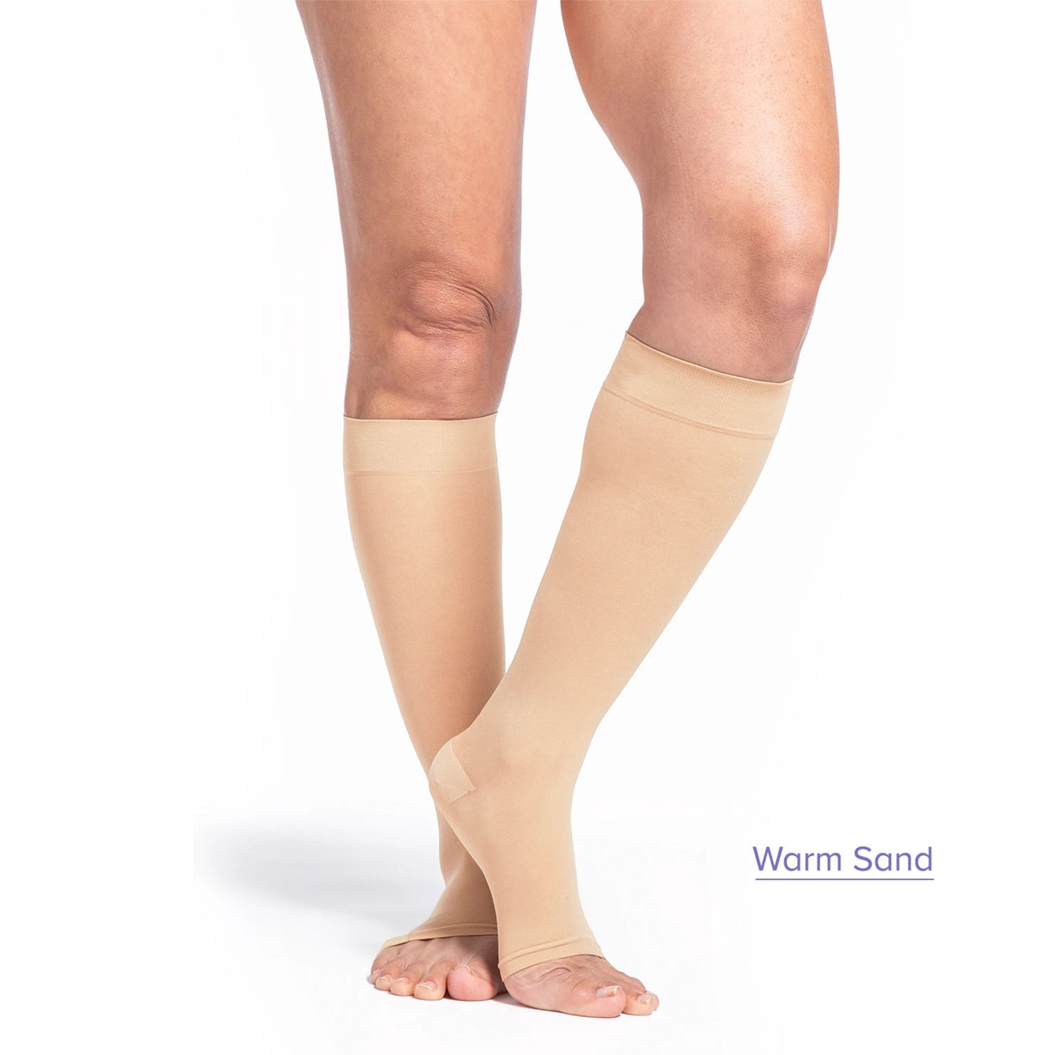 Sigvaris Style 782 Sheer 20-30 Closed Toe Knee High Compression Stockings Toasted Almond LL Long