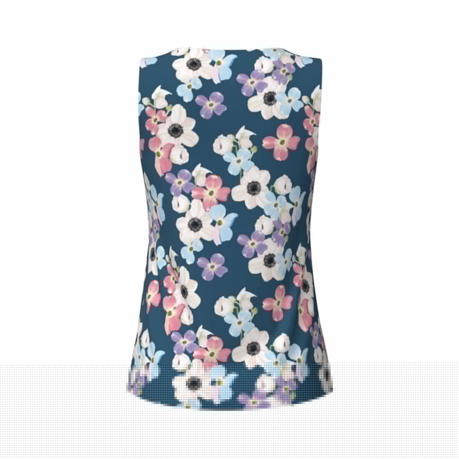 thumbnail image 5 of Fotbe Flowers Womens Loose Fit Casual Flowy Slim-Fit Tank Tops Athletic Round Neck Trendy Sleeveless Summer Tops for Gym and Yoga-X-Large, 5 of 9