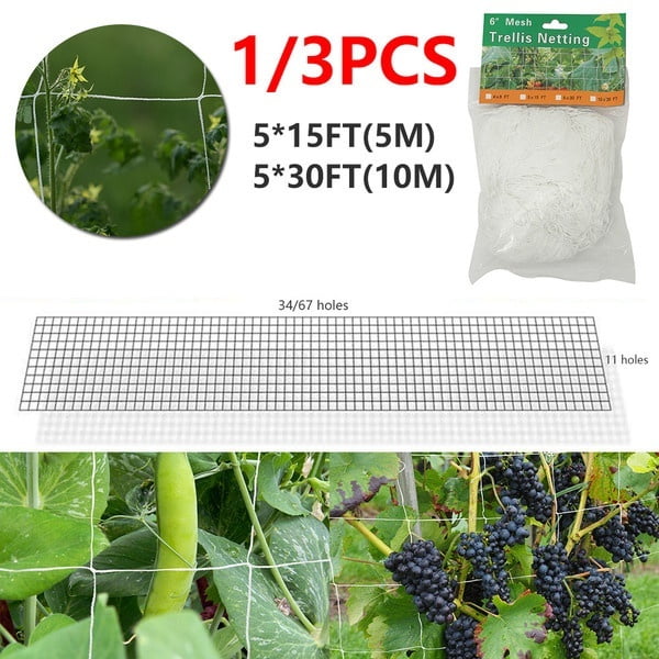 1/3PCS Climbing Frame Gardening Net Plant Fence Antibird Net Vegetable Plant Trellis Netting