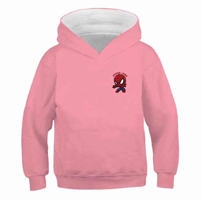 Marvel Avengers Spider-man Niños Niñas Sudaderas Venta caliente Algodón Niños pequeños Tops Animales Estampado de ropa para niños Hooded140CM zhangmengya CONDUJO