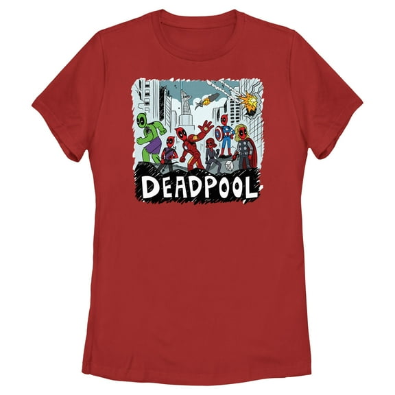 Women's Marvel: Deadpool & Wolverine Avengers Squad Graphic T-Shirt