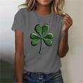 thumbnail image 4 of Mujeres Manga Corta de Verano Tops Impreso Sudadera Casual, Cuello Redondo Blusa Ligera para la Primavera Y el Verano, 4 of 4
