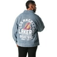 thumbnail image 4 of Unisex The Wild Collective Blue Los Angeles Lakers Coaches Full-Zip Denim Jacket, 4 of 4