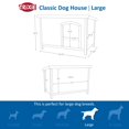 thumbnail image 4 of TRIXIE natura Classic Dog House, Flat Hinged Roof, Adjustable Legs, Gray, Large, 4 of 8