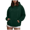 thumbnail image 6 of Kaprioy Womens Oversized Acid Wash Hoodie Unisex Heavyweight Cotton Hoodies Fleece Vintage Washed Sweatshirt Fall Fashion Clothes Dark Green, XL, 6 of 6