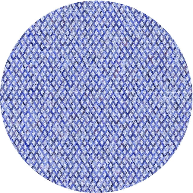 Ahgly Company Machine Washable Indoor Round Transitional Blue Angel Blue Area Rugs, 8' Round
