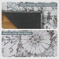 thumbnail image 3 of BNM Floral Scroll Border Washable Indoor Area Rug, 3' 6" x 5' 6", Gray, 3 of 12