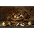 thumbnail image 3 of Balthasar van der Ast 24x17 Black Modern Framed Museum Art Print Titled - A Basket with Cherries, Apples, Peaches and a Bunch of Grapes, Surrounded by Apples, Peaches, Shells, Bees and a Dra, 3 of 5