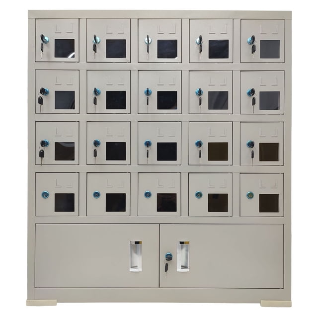 INTBUYING Office Steel 20 Doors Compartment Storage Cabinet Key Lock Office Gym Storage School Locker