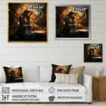 thumbnail image 4 of Designart "Journey Astrological I" Spiritual Framed Wall Art - Modern Gold Astrology Entryway Framed Wall Art Print, 4 of 6