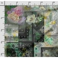 thumbnail image 2 of Soimoi Patchwork Printed, Poly Canvas Fabric, Decor Sewing Fabric by The Yard 56 Inch Wide,Decorative Fabric for Curtains Tote Bags, Dark Green & Yellow, 2 of 5