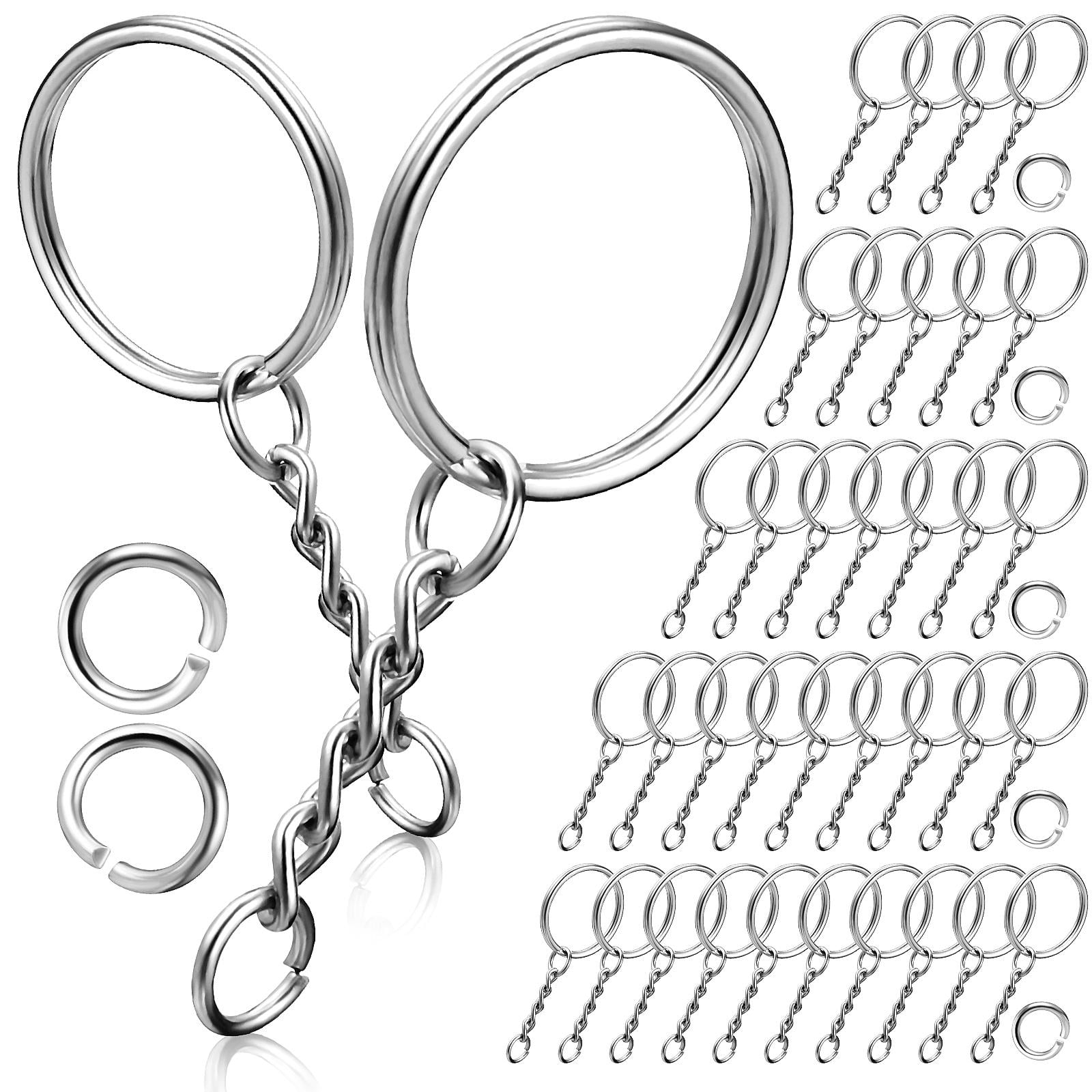 MLINS 360 Pcs  Keychain Making Accessories Key Rings Jump Rings with Chains for Organizing Keys and Making Crafts