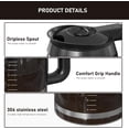 thumbnail image 4 of CE251 12-Cup Glass Carafe Pot Replacement Compatible with Ninja Coffee Brewer Maker, Fit Models CE251 CE201 CE201C CE200 CE200C Model# XGLSLID200, 1 Pack, 4 of 5
