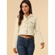 thumbnail image 3 of Chaqueta de motociclista Allegra K de gamuza sintética con muescas En el cuello Beige M, 3 of 6