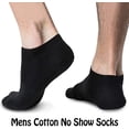 thumbnail image 2 of SOCKS'NBULK Mens Cotton No Show Socks, Soft Sports Socks In Bulk, King Size 13-16 (Black, 12), 2 of 7
