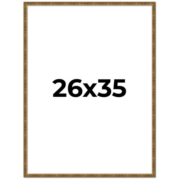 26x35 Frame Gold Picture Frame - Complete Modern Photo Frame Includes UV Acrylic Shatter Guard