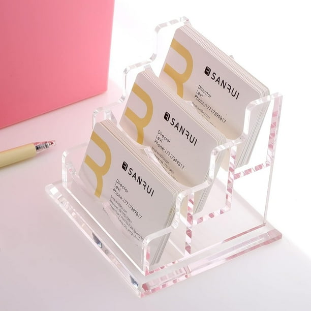 Tarjetero Giratorio Transparente De Doble Cubierta – Bandeja Acrílica Para Juegos De Cartas, Fácil Acceso Y Organización