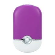 Mini ventilador porttil, ventilador pequeo USB, ayuda de secado rpido de pestaas(Prpura)
