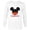 White, variant on Disney Mickey Mouse Red Shorts Icon Sobrino Familia Spanish- Long Sleeve T-Shirt for Men - Customized-White
