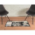 thumbnail image 2 of 2' X 3' Beige And Gray Floral Power Loom Distressed Stain Resistant Area Rug, 2 of 5