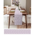 thumbnail image 6 of Purple Flowers Burlap Cotton Table Runner 16x72 Inches Long, Vintage Country Plants Floral Herbs Farmhouse Table Runners, Outdoor Dining Tablecloths Decor for Baby Shower/Party/Wedding, 6 of 6
