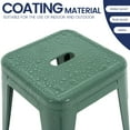 thumbnail image 5 of 18 inch Space-Saving & Stackable Design Metal Bar Stools Set of 4, Backless Style Stools for Indoor Outdoor Barstools for School Classroom Kitchen(Olive Green), 5 of 9