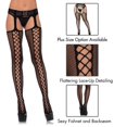 thumbnail image 2 of Medias de Red Leg Avenue con Liguero Incorporado en Negro, 2 of 3