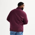 thumbnail image 2 of Big & Tall Sonoma Goods For Life® Quarter-Zip Fleece Sweater Color: Olive Size: 3XL TALL, 2 of 4