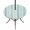 Blue, White, Green, variant on Round Outdoor Tablecloth with Umbrella Hole and Zipper, Blue Striped Tablecloth with Elastic Waterproof, Watercolor Abstract Vertical Stripes Ombre Patio Table Covers for 36" - 44" Pool Tables