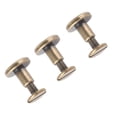 thumbnail image 1 of 20pcs Flat Head Screws Nuts Nails Rivets Copper Threaded Leather Cap Accessory for DIY Repair Works, 1 of 7