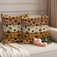 thumbnail image 2 of Yellow Brown Outdoor Waterproof Pillow Covers, Farmhouse Dog Paw Vintage Decorative Square Throw Pillowcase Sofa Cushion Sham for Patio/Couch/Chair, 20"x20" 2 Pack, 2 of 8