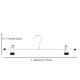 thumbnail image 2 of 10 pcs 40 cm chrome iron hangers, silver metal trouser hangers pants shorts skirt socks underwear, with non-slip clips, 2 of 5