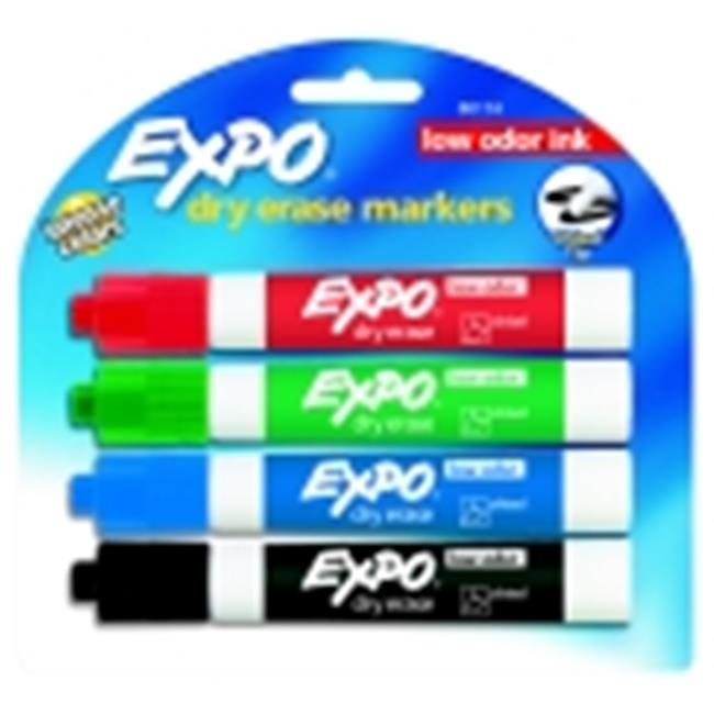 Low Odor NonToxic Dry Erase Marker Chisel Tip, Assorted Color, Pack