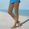 thumbnail image 2 of Khunlpohl Womens Capris Pants Elastic Waist Lace Casual Leggings Bottoms Fashion Solid Color Capri Pant, 2 of 7