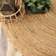 thumbnail image 5 of Superior Braided Jute Handwoven Area Rug 4' x 6' Oval, Indoor Outdoor Rugs, Natural Tan, 5 of 6