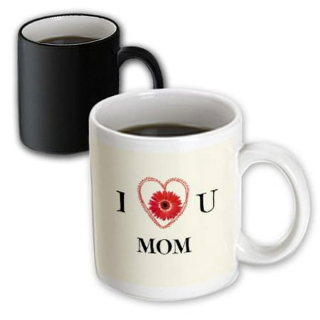 3dRose Best Daughter Ever, Black Letters On A White Background, Magic Transforming Mug,