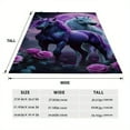 thumbnail image 6 of Purple Unicorn Fleece Blanket, Suitable for Sofa, Bed, Travel, Camping, Living Room, Office, Sofa, Chair and Bed - Digital Print Blanket, Soft and Warm Fleece Fabric, 6 of 6