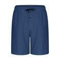 thumbnail image 4 of Busydd Men's Shorts Fashion Solid Color Pajamas Shorts for Men Comfy Elastic Waist Drawstring Mens Casual Shorts with Pockets, 4 of 6