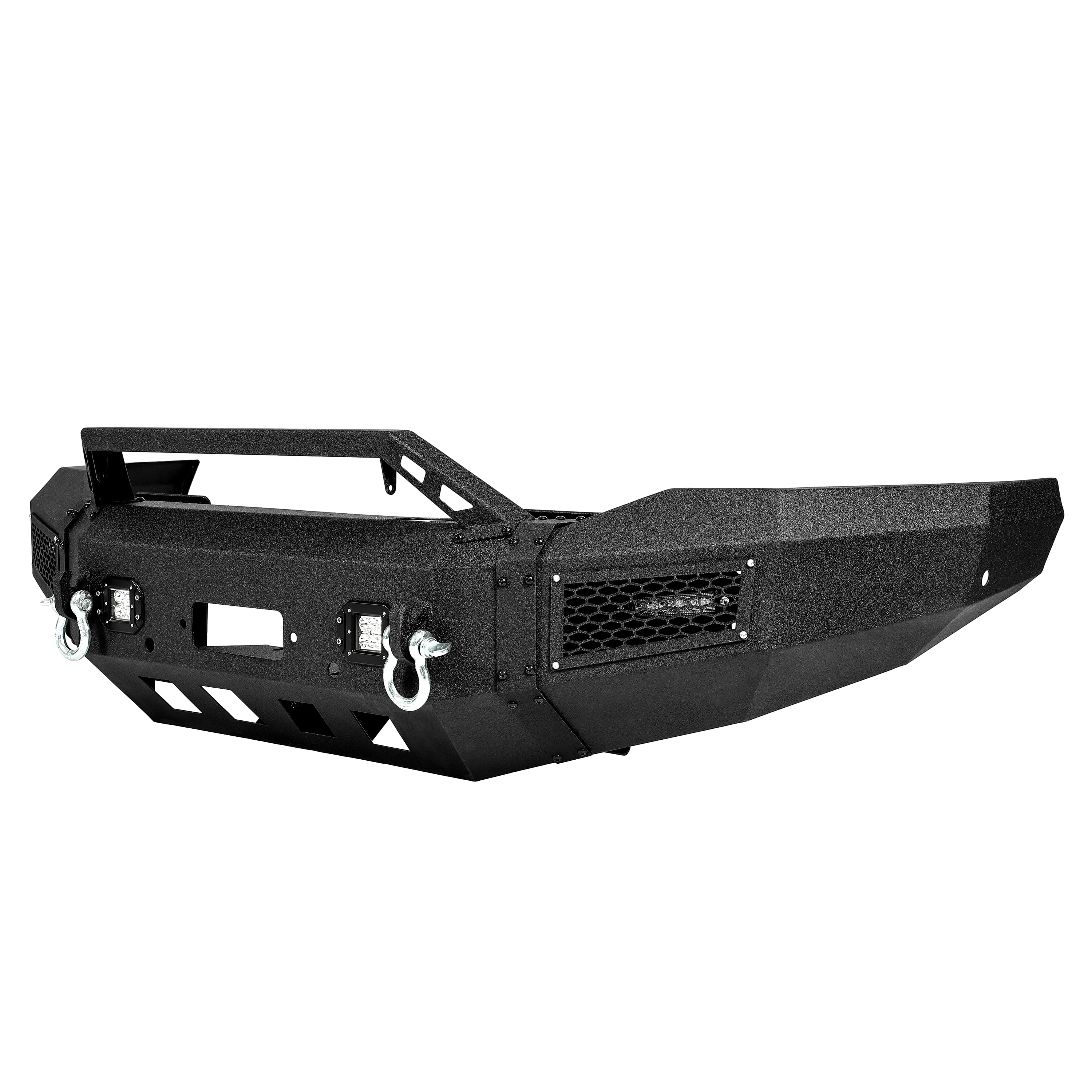 KOJEM Front Bumper Compatible with 2019-2023 Dodge Ram 2500/3500 w/Winch Plate &LED Light