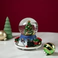 thumbnail image 3 of Northlight Rotating Train And Christmas Tree Musical Animated Snow Globe - 6.25", 3 of 6
