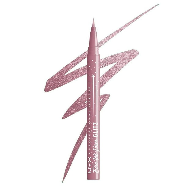 Delineador de Ojos Nyx Professional Makeup Epic Ink Liner GLITZ Shimmer Stitch Púrpura Brillante