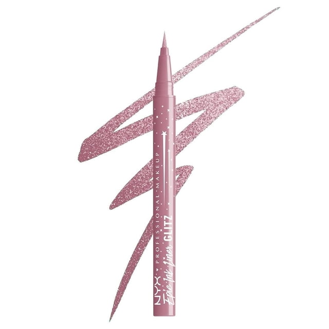 Delineador de Ojos Nyx Professional Makeup Epic Ink Liner GLITZ Shimmer Stitch Púrpura Brillante