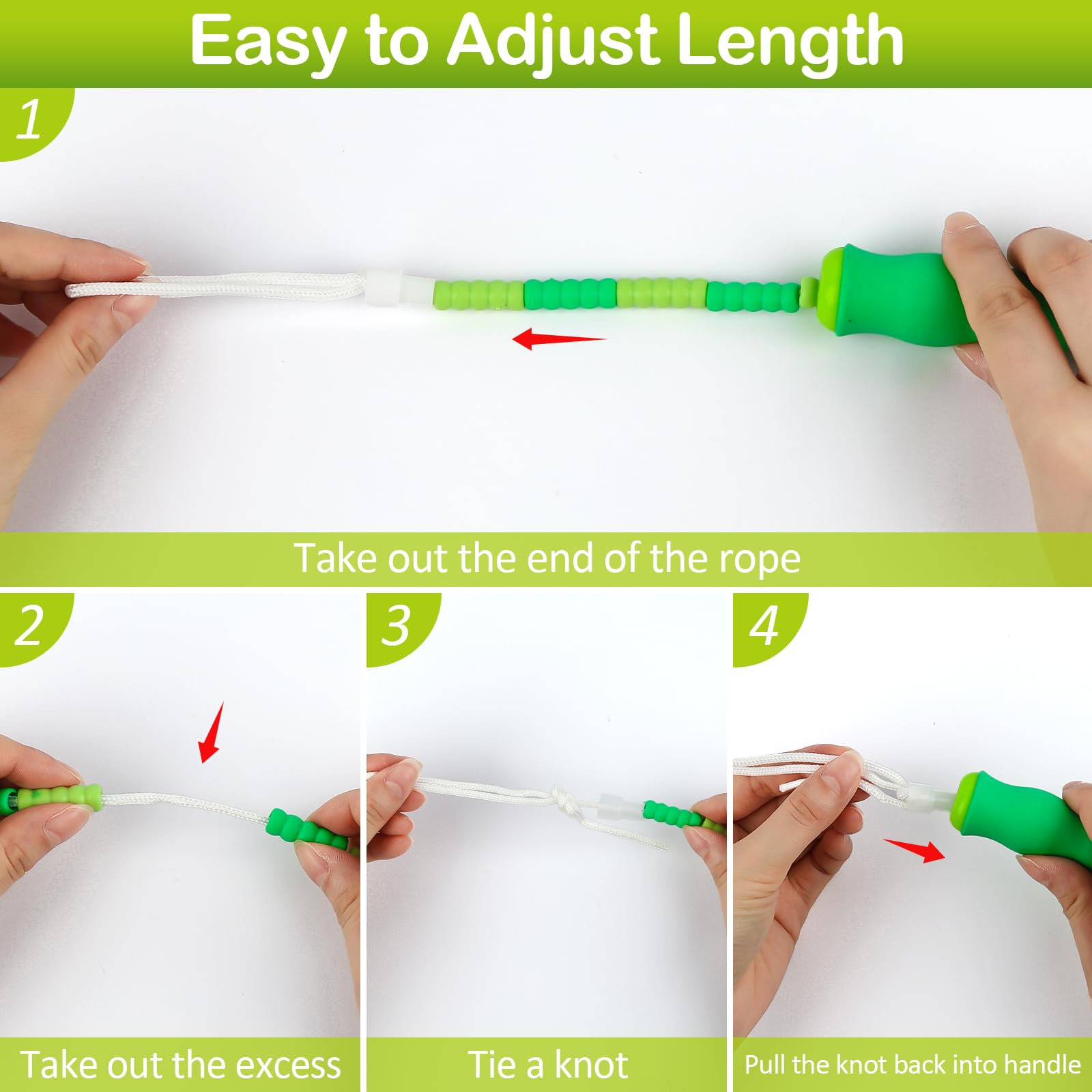Adjustable Jump Ropes Segmented Soft Beaded Skipping Rope