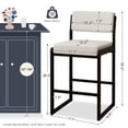 thumbnail image 5 of MultiHaven 26" Counter Height Bar Stools Set of 4,Modern Upholstered Stool with Thick Back & Seat for Kitchen Island,Bar,Cafe - Beige Fabric, 5 of 9