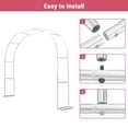 thumbnail image 4 of Metal Garden Arch Trellis – Extra Large for Climbing Plants – Heavy Duty, Rust-Resistant – Easy Assembly – Lawn, Wedding & Party Decoration, 4 of 6