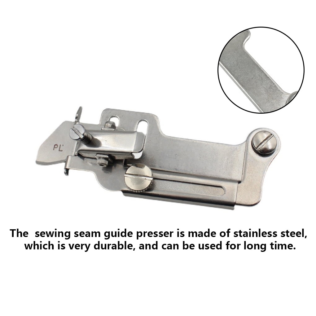 Linyer Sewing Machine Seam Guide Presser Stainless Steel Universal  Industrial Thin Foot Tucker Gauge DIY Replacement Spare Parts 