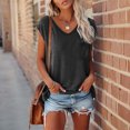 thumbnail image 2 of FAIWAD Womens Summer Tops Casual Cap Sleeve Summer V Neck Shirts Loose Sleeveless Basic Workout Tank Tops, 2 of 7